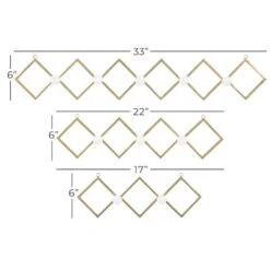 Set Of 3 Gold Metal Glam Wall Hook, 17", 22", 33" -Michaels Decor Sale D502477S 7