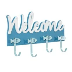 Blue Wood Coastal Wall Hook, 11" X 19" X 2" -Michaels Decor Sale D502487S 2