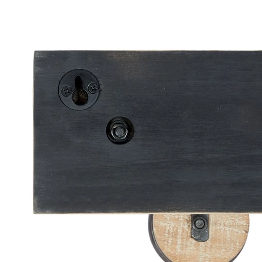 Brown Wood Industrial Wall Hook, 10" X 24" X 4" 7 Brown Wood Industrial Wall Hook, 10" X 24" X 4" - Image 5