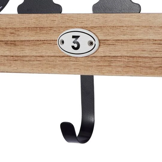 Brown Porcelain Farmhouse Wall Hook, 9" X 24" X 2" 7 Brown Porcelain Farmhouse Wall Hook, 9" X 24" X 2" - Image 5