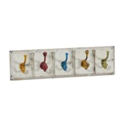 White Wood Farmhouse Wall Hooks, 7" X 24" X 4" -Michaels Decor Sale D502494S 2