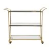 Brass Iron Traditional Bar Cart, 31" X 38" X 14" -Michaels Decor Sale D502500S 1