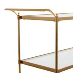 Brass Iron Traditional Bar Cart, 31" X 38" X 14" -Michaels Decor Sale D502500S 5