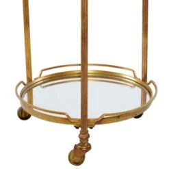 Brass Iron Bar Cart, 31" X 19" X 18" 12 Brass Iron Bar Cart, 31" X 19" X 18" -Michaels Decor Sale D502501S 3