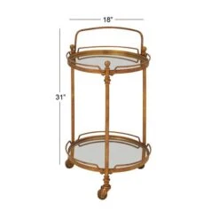 Brass Iron Bar Cart, 31" X 19" X 18" 14 Brass Iron Bar Cart, 31" X 19" X 18" -Michaels Decor Sale D502501S 5
