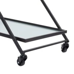 Black Iron Industrial Bar Cart, 32" X 25" X 18" -Michaels Decor Sale D502505S 5