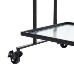 Black Iron Industrial Bar Cart, 32" X 25" X 18" -Michaels Decor Sale D502505S 6