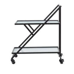 Black Iron Industrial Bar Cart, 32" X 25" X 18" -Michaels Decor Sale D502505S 7
