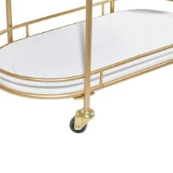Gold Metal Contemporary Bar Cart, 33" X 31" X 16" -Michaels Decor Sale D502511S 4