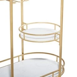 Gold Metal Contemporary Bar Cart, 33" X 31" X 16" -Michaels Decor Sale D502511S 5