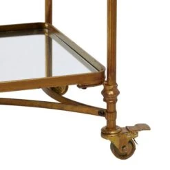 Brass Iron Bar Cart, 33" X 35" X 18" 13 Brass Iron Bar Cart, 33" X 35" X 18" -Michaels Decor Sale D502523S 3