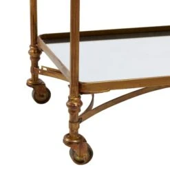 Brass Iron Bar Cart, 33" X 35" X 18" 14 Brass Iron Bar Cart, 33" X 35" X 18" -Michaels Decor Sale D502523S 4
