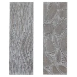 Set Of 2 Grey Wood Modern Abstract Wall Decor, 16" X 48" -Michaels Decor Sale D502539S 1 1
