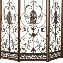Brown Metal Eclectic Room Divider Screen, 80 " X 80 " X 1 " -Michaels Decor Sale D502601S 4
