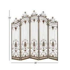 Brown Metal Eclectic Room Divider Screen, 80 " X 80 " X 1 " -Michaels Decor Sale D502601S 5