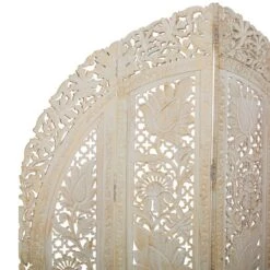 White Mango Wood Eclectic Room Divider Screen, 72 " X 60 " X 2 " -Michaels Decor Sale D502609S 4