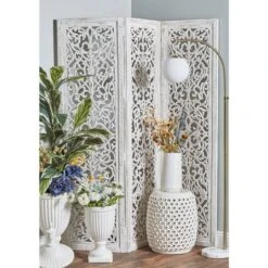 White Mango Wood Farmhouse Room Divider Screen, 69 " X 60 " X 1 " -Michaels Decor Sale D502611S 7