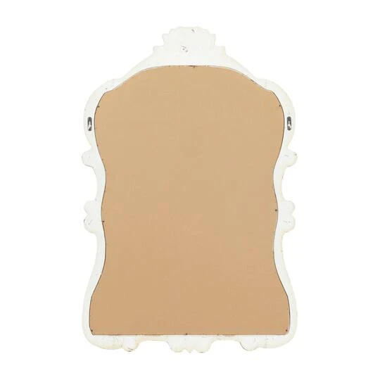Cream Vintage Wood Wall Mirror, 39" X 25" 9 Cream Vintage Wood Wall Mirror, 39" X 25" - Image 7