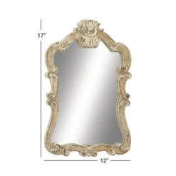 Cream Vintage Wood Wall Mirror, 39" X 25" 19 Cream Vintage Wood Wall Mirror, 39" X 25" -Michaels Decor Sale D502631S 7