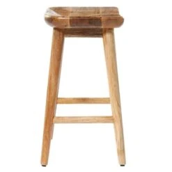 Brown Wood Contemporary Stool, 24" X 17" X 14" -Michaels Decor Sale D503727S 2