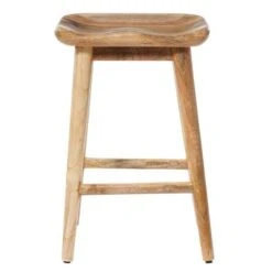 Brown Wood Contemporary Stool, 24" X 17" X 14" -Michaels Decor Sale D503727S 3