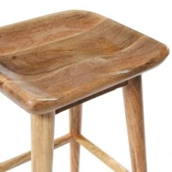 Brown Wood Contemporary Stool, 24" X 17" X 14" -Michaels Decor Sale D503727S 4