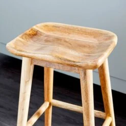 Brown Wood Contemporary Stool, 24" X 17" X 14" -Michaels Decor Sale D503727S 9