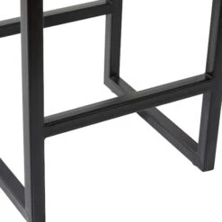 Black Iron And Leather Industrial Stool, 24" X 14" X 14" -Michaels Decor Sale D503730S 7