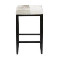 Black Iron And Leather Industrial Stool, 24" X 14" X 14" -Michaels Decor Sale D503730S 8