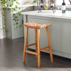 Brown Wood Rustic Bar Stool 30" X 18" X 11" -Michaels Decor Sale D503732S 9
