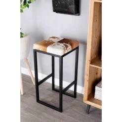 Brown Iron Industrial Stool, 29" X 14" X 14" -Michaels Decor Sale D503733S 8