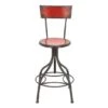 41" Metal Vintage Bar Chair Red -Michaels Decor Sale D503735S 1
