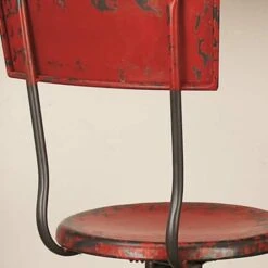 41" Metal Vintage Bar Chair Red -Michaels Decor Sale D503735S 3