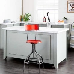 41" Metal Vintage Bar Chair Red -Michaels Decor Sale D503735S 5