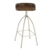 Brown Iron And Wood Contemporary Bar Stool, 33" X 16" X 12" -Michaels Decor Sale D503737S 1
