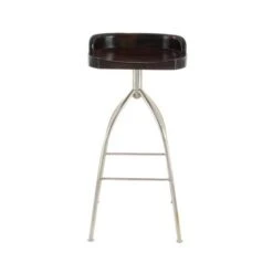 Brown Iron And Wood Contemporary Bar Stool, 33" X 16" X 12" -Michaels Decor Sale D503737S 2