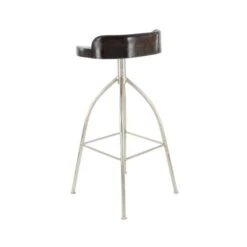 Brown Iron And Wood Contemporary Bar Stool, 33" X 16" X 12" -Michaels Decor Sale D503737S 3