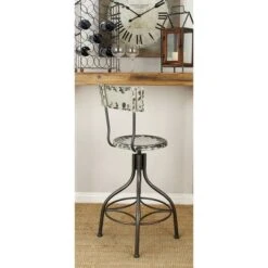 41" Metal Vintage Bar Chair Beige -Michaels Decor Sale D503739S 7
