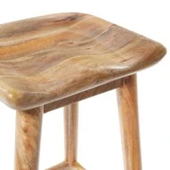 Brown Wood Contemporary Stool, 30" X 17" X 14" -Michaels Decor Sale D503742S 4