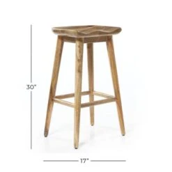 Brown Wood Contemporary Stool, 30" X 17" X 14" -Michaels Decor Sale D503742S 7