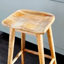 Brown Wood Contemporary Stool, 30" X 17" X 14" -Michaels Decor Sale D503742S 9