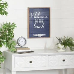 Coastal Blue Wood Welcome To The Beach Sign, 20" X 15" X 2" -Michaels Decor Sale D503905S 7