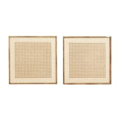 Set Of 2 Brown Wood Farmhouse Wall Decor 16"x 16" -Michaels Decor Sale D503914S 2