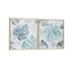 CosmoLiving By Cosmopolitan Set Of 2 Blue Canvas Wall Art 24", 24" -Michaels Decor Sale D504060S 2