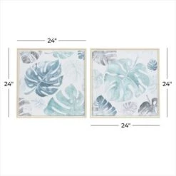 CosmoLiving By Cosmopolitan Set Of 2 Blue Canvas Wall Art 24", 24" -Michaels Decor Sale D504060S 7