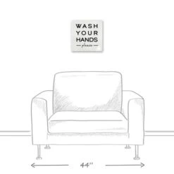 Wash Your Hands Please 12" X 12" Canvas Wall Art -Michaels Decor Sale D505590S 5