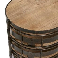 Brown Metal Farmhouse Storage Cart, 28" X 17" X 17" -Michaels Decor Sale D506531S 6