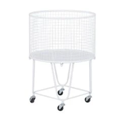 24" White Iron French Country Storage Cart -Michaels Decor Sale D506532S 2