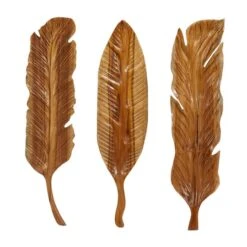 Set Of 3 Brown Teak Wood Rustic Wall Decor 7", 27" -Michaels Decor Sale D506546S 1 1