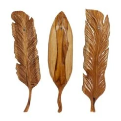 Set Of 3 Brown Teak Wood Rustic Wall Decor 7", 27" -Michaels Decor Sale D506546S 6